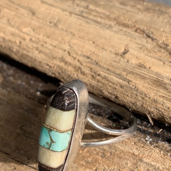 Native American | Multiple Stone and Sterling Ring - Picture 9 of 11